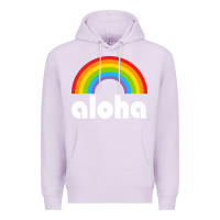 Lilac Aloha Rainbow Hawaii 808 Island Hawaiian Premium Hoodie - linhVisuals