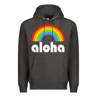 Smoke Aloha Rainbow Hawaii 808 Island Hawaiian Premium Hoodie - linhVisuals