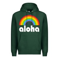 Sports Green Aloha Rainbow Hawaii 808 Island Hawaiian Premium Hoodie - linhVisuals