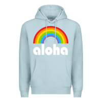 Blue Mist Aloha Rainbow Hawaii 808 Island Hawaiian Premium Hoodie - linhVisuals