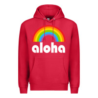 Cardinal Aloha Rainbow Hawaii 808 Island Hawaiian Premium Hoodie - linhVisuals