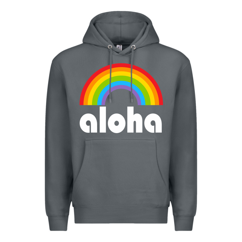 Aloha Rainbow Hawaii 808 Island Hawaiian Premium Hoodie by linhVisuals | Teevron