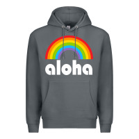 Rock Aloha Rainbow Hawaii 808 Island Hawaiian Premium Hoodie - linhVisuals