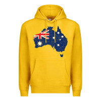 Lemon Australia Map Flag Drawing Line Art Premium Hoodie - linhVisuals