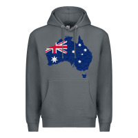 Rock Australia Map Flag Drawing Line Art Premium Hoodie - linhVisuals