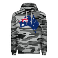 Slate Camo Australia Map Flag Drawing Line Art Premium Hoodie - linhVisuals