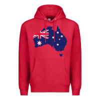 Cardinal Australia Map Flag Drawing Line Art Premium Hoodie - linhVisuals