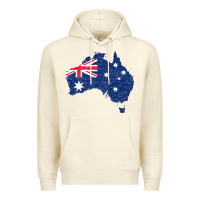 Sandshell Australia Map Flag Drawing Line Art Premium Hoodie - linhVisuals