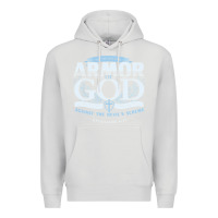 Dove Grey armor of god bible verse scripture Premium Hoodie - linhVisuals