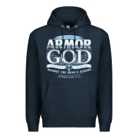 Navy armor of god bible verse scripture Premium Hoodie - linhVisuals