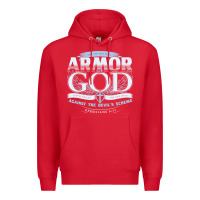Red armor of god bible verse scripture Premium Hoodie - linhVisuals