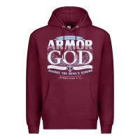 Burgundy armor of god bible verse scripture Premium Hoodie - linhVisuals
