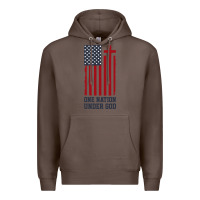 Coffee american flag one nation under god Premium Hoodie - linhVisuals