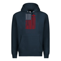 Navy american flag one nation under god Premium Hoodie - linhVisuals