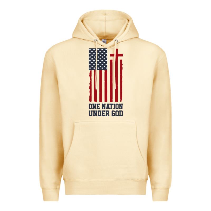 American Flag One Nation Under God Premium Hoodie by linhVisuals | Teevron