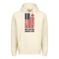 Sandshell american flag one nation under god Premium Hoodie - linhVisuals