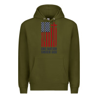 Army Green american flag one nation under god Premium Hoodie - linhVisuals