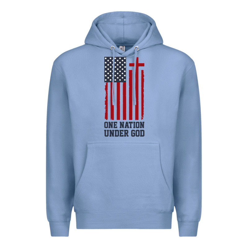 American Flag One Nation Under God Premium Hoodie by linhVisuals | Teevron