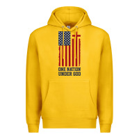 Lemon american flag one nation under god Premium Hoodie - linhVisuals