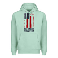 Seafoam american flag one nation under god Premium Hoodie - linhVisuals