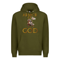 Army Green armor of god ephesians bible verse Premium Hoodie - linhVisuals