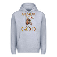 Heather Grey armor of god ephesians bible verse Premium Hoodie - linhVisuals