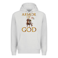 Dove Grey armor of god ephesians bible verse Premium Hoodie - linhVisuals