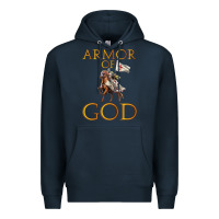 Navy armor of god ephesians bible verse Premium Hoodie - linhVisuals
