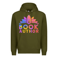 Army Green book author funny author book writing Premium Hoodie - linhVisuals