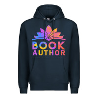 Navy book author funny author book writing Premium Hoodie - linhVisuals