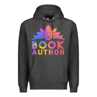 Charcoal Heather book author funny author book writing Premium Hoodie - linhVisuals