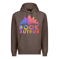 Coffee book author funny author book writing Premium Hoodie - linhVisuals