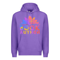 Purple book author funny author book writing Premium Hoodie - linhVisuals