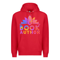 Red book author funny author book writing Premium Hoodie - linhVisuals