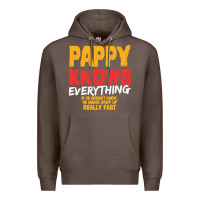 Coffee pappy knows everything Premium Hoodie - linhVisuals