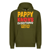Army Green pappy knows everything Premium Hoodie - linhVisuals