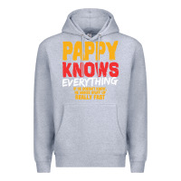 Heather Grey pappy knows everything Premium Hoodie - linhVisuals