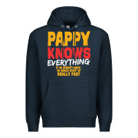 Navy pappy knows everything Premium Hoodie - linhVisuals