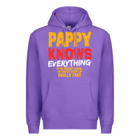 Purple pappy knows everything Premium Hoodie - linhVisuals
