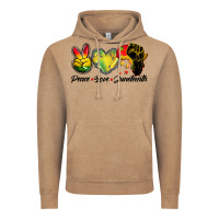 Vintage Coffee peace love juneteenth Vintage Hoodie - BarkalooDesign