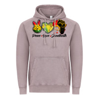 Vintage Zinc peace love juneteenth Vintage Hoodie - BarkalooDesign
