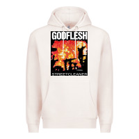 Pale Pink GODFLESH Streetcleaner Premium Hoodie - linhVisuals