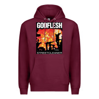 Burgundy GODFLESH Streetcleaner Premium Hoodie - linhVisuals
