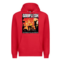 Red GODFLESH Streetcleaner Premium Hoodie - linhVisuals