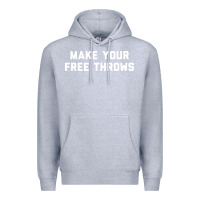 Heather Grey make your free throws Premium Hoodie - linhVisuals