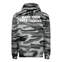 Slate Camo make your free throws Premium Hoodie - linhVisuals