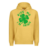 Antique Gold kiss me im irish funny saint patrick day womens Premium Hoodie - linhVisuals