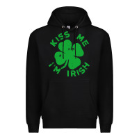 Black kiss me im irish funny saint patrick day womens Premium Hoodie - linhVisuals