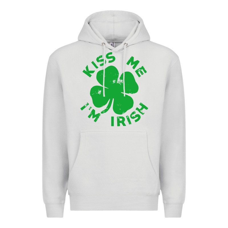 Kiss Me Im Irish Funny Saint Patrick Day Womens Premium Hoodie by linhVisuals | Teevron