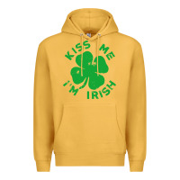 Mustard kiss me im irish funny saint patrick day womens Premium Hoodie - linhVisuals